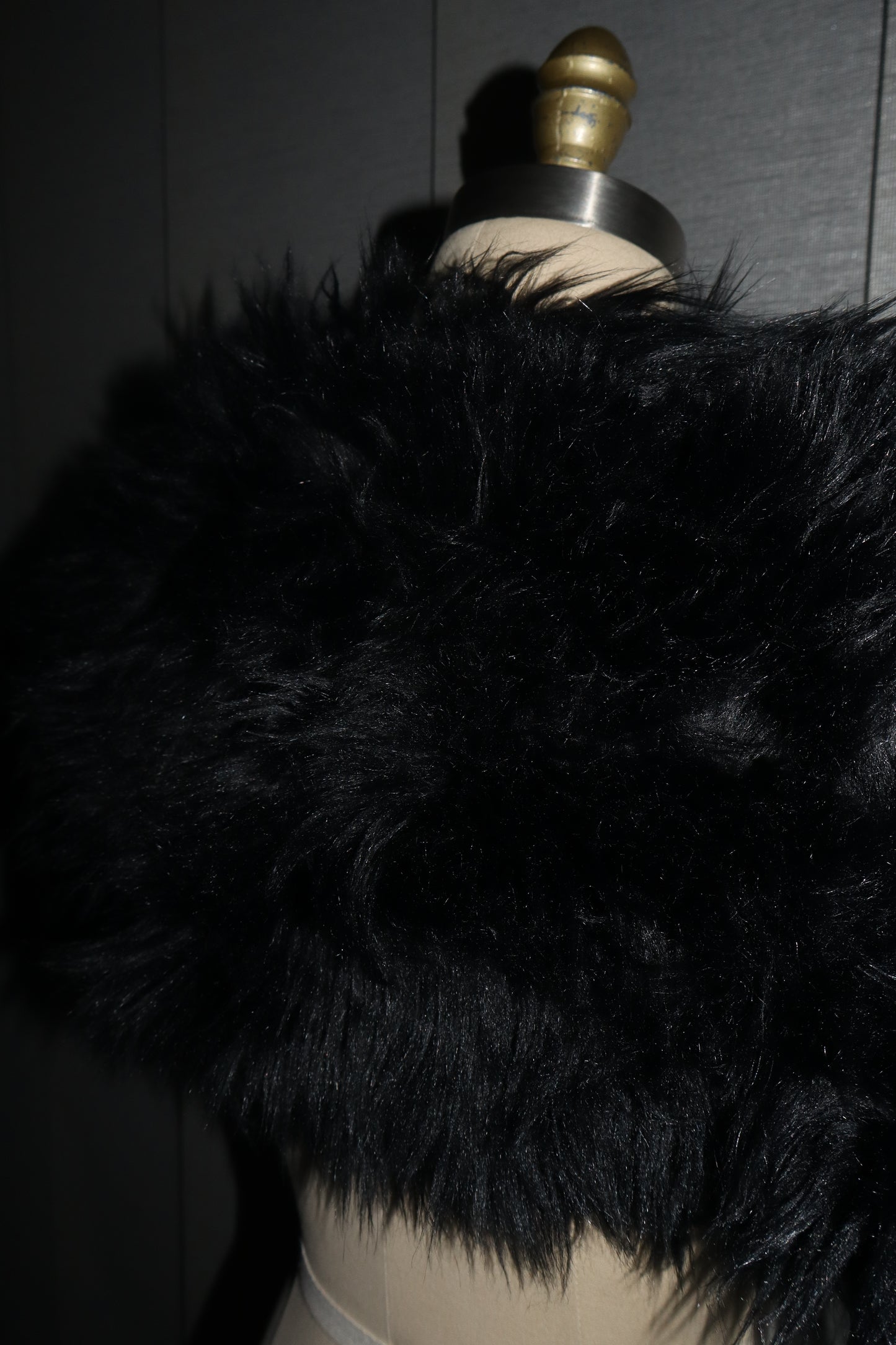 Faux Fur Shrug In Black