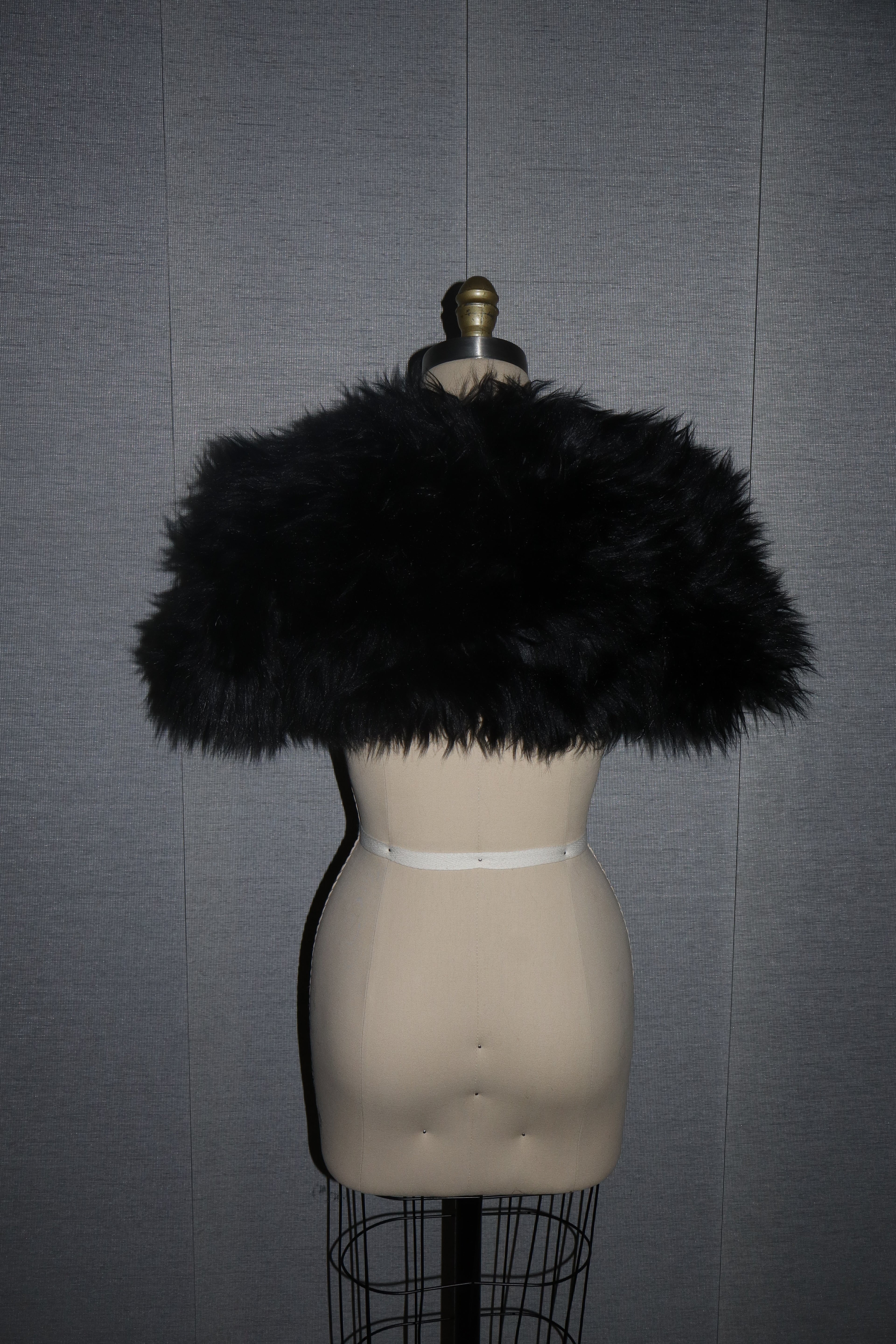 Faux Fur Shrug In Black