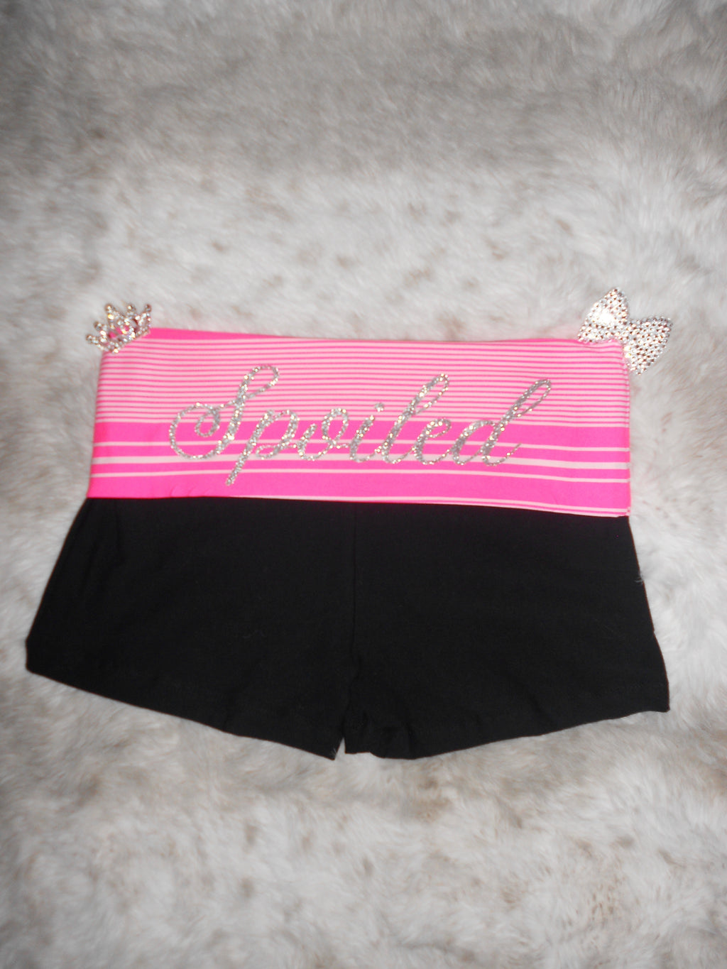 Custom Y2K Low Rise Foldover Shorts | Handmade Micro Shorts | Personalized Text