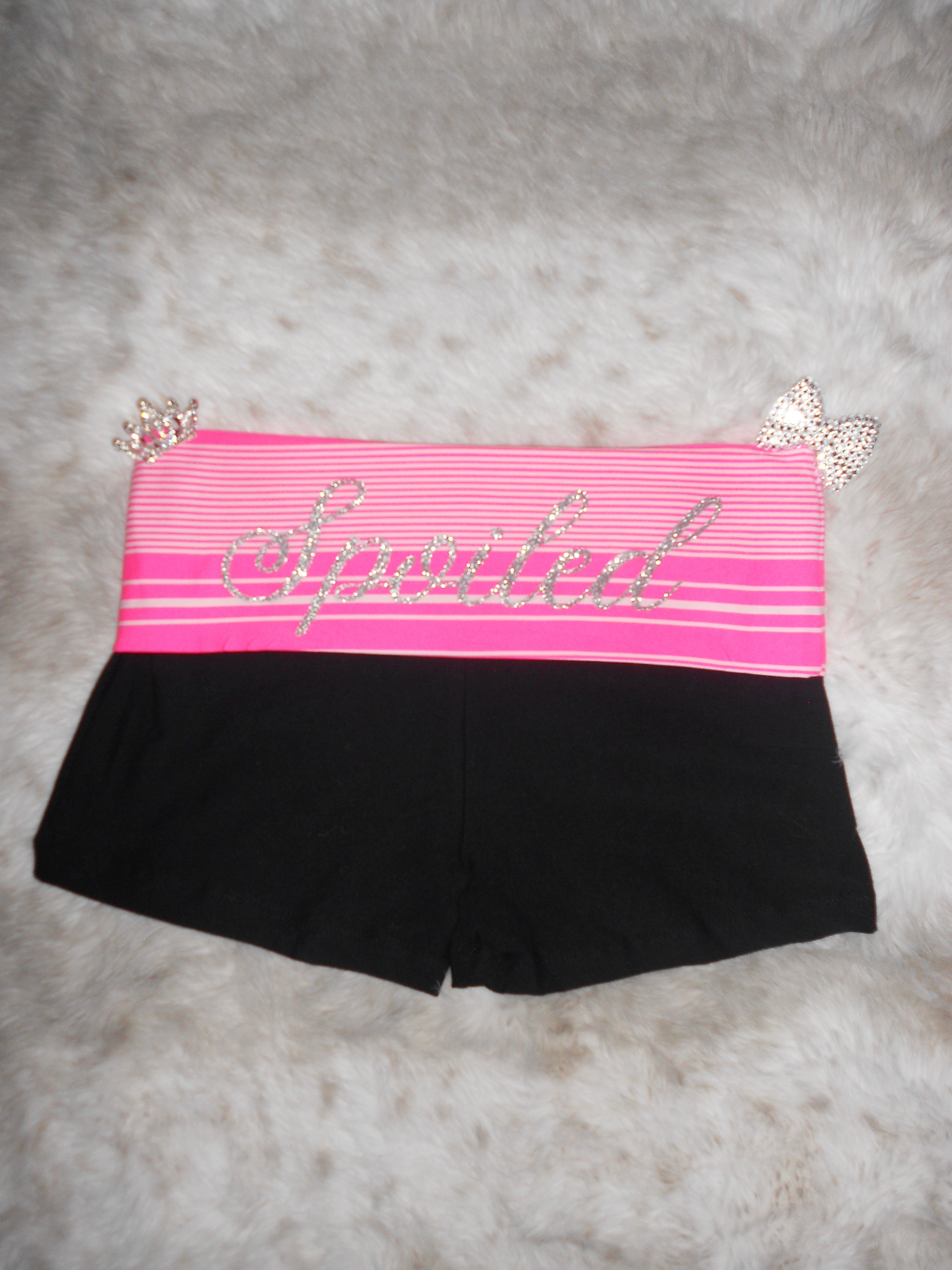 Custom Y2K Low Rise Foldover Shorts | Handmade Micro Shorts | Personalized Text