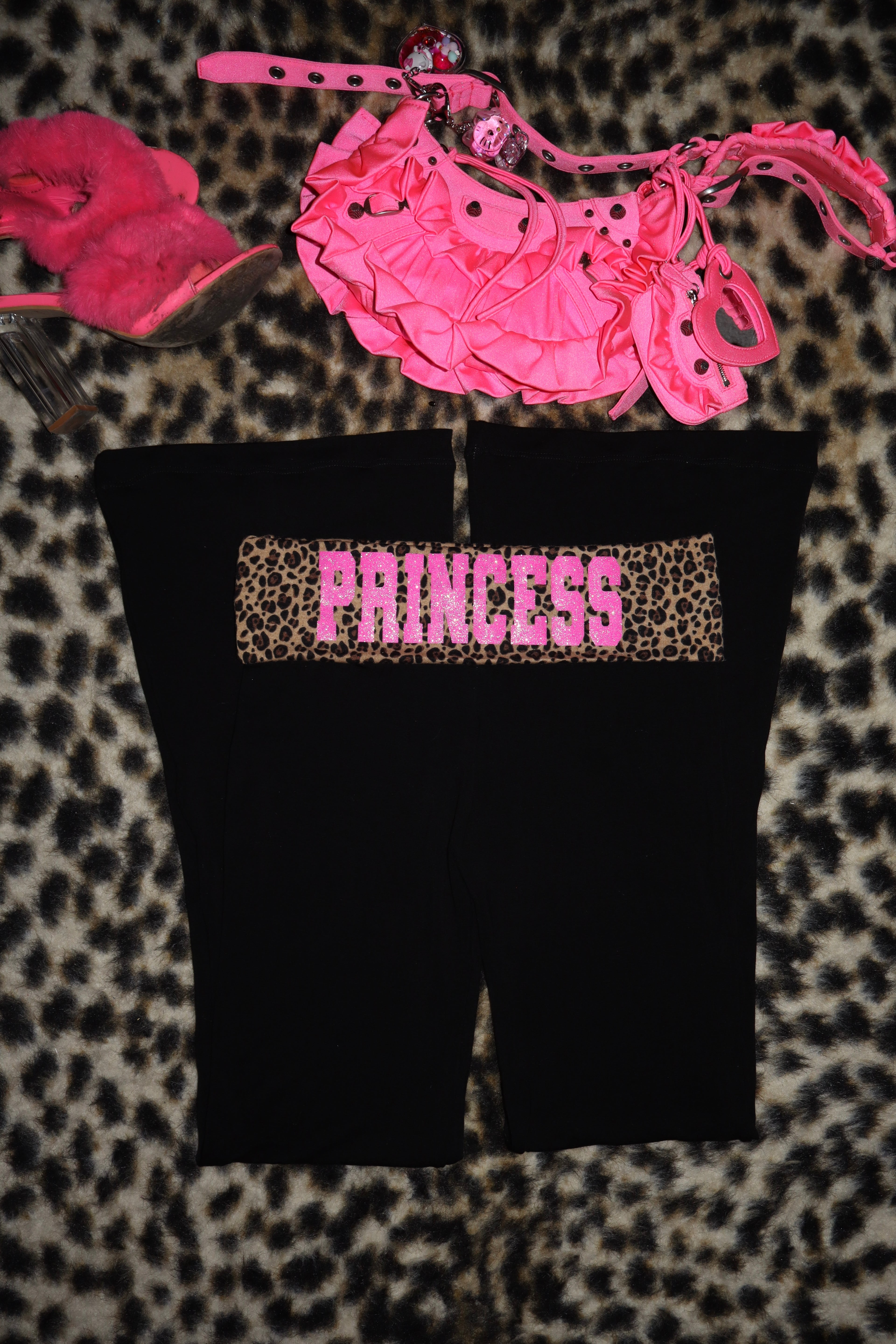 Custom Y2K Low Rise Foldover Flare Pants | Handmade Flare Yoga Pants | Personalized Text