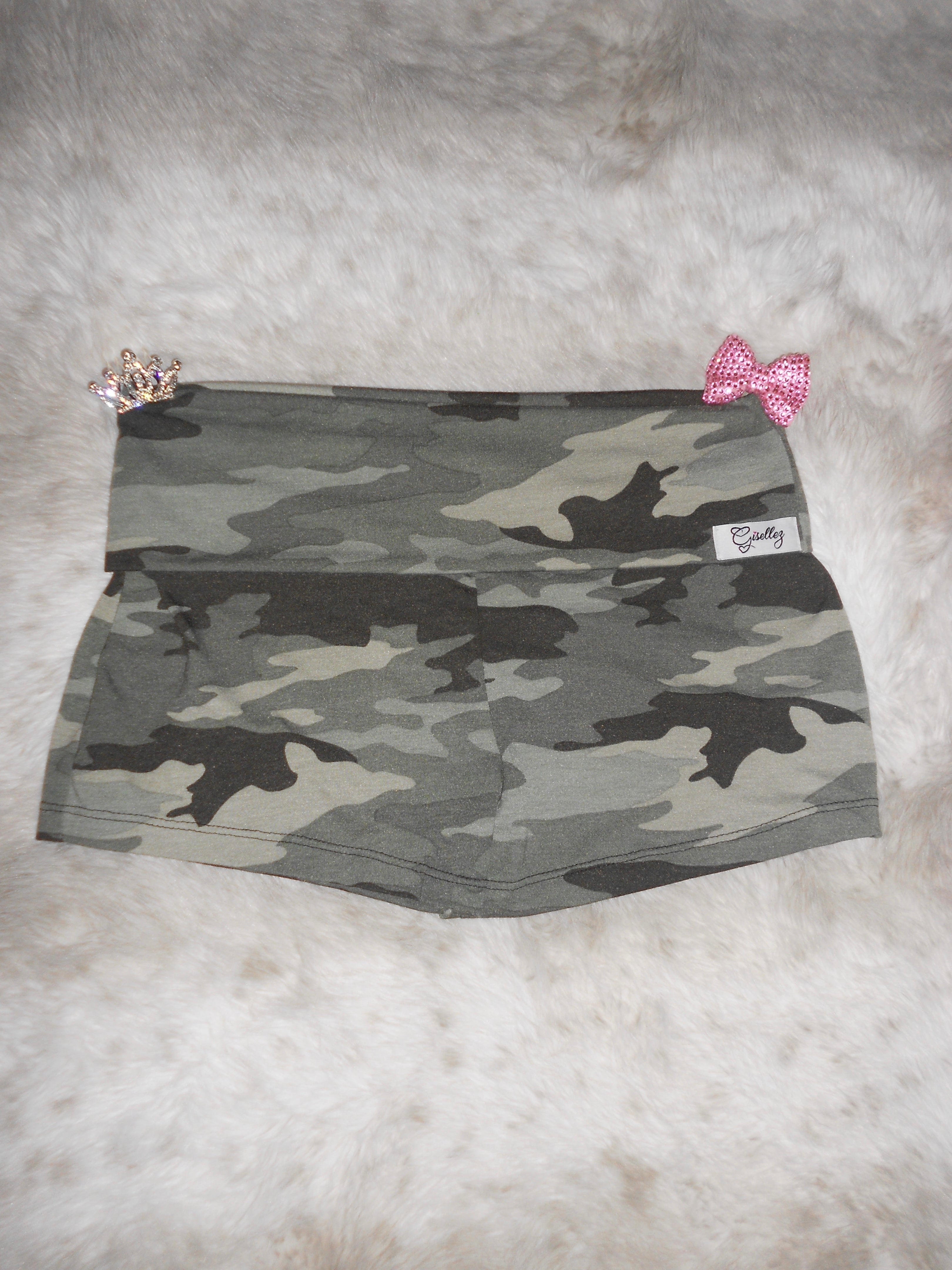 Custom Y2K Low Rise Foldover Shorts | Handmade Micro Shorts | Personalized Text (Copy)