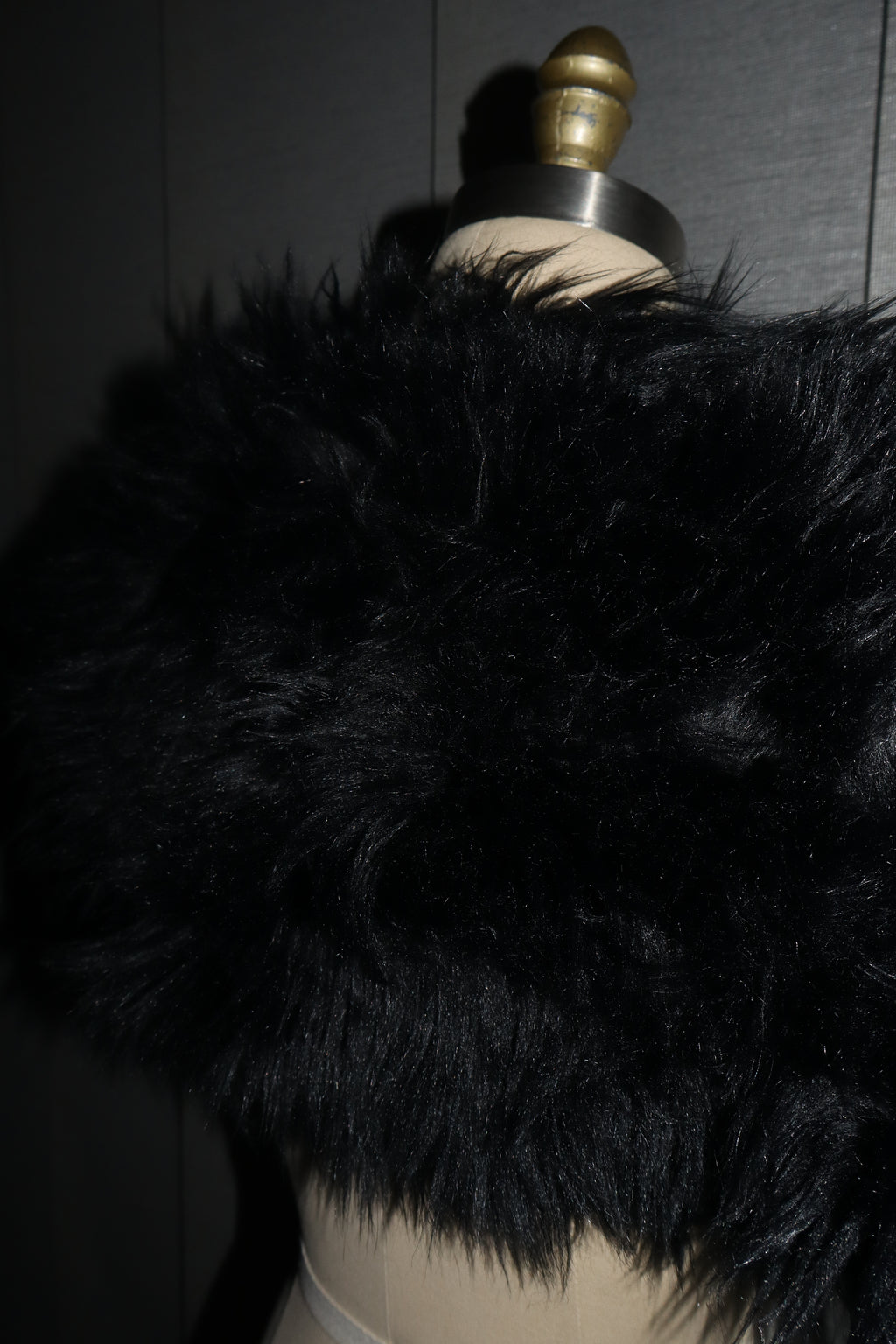 Faux Fur Shrug In Black