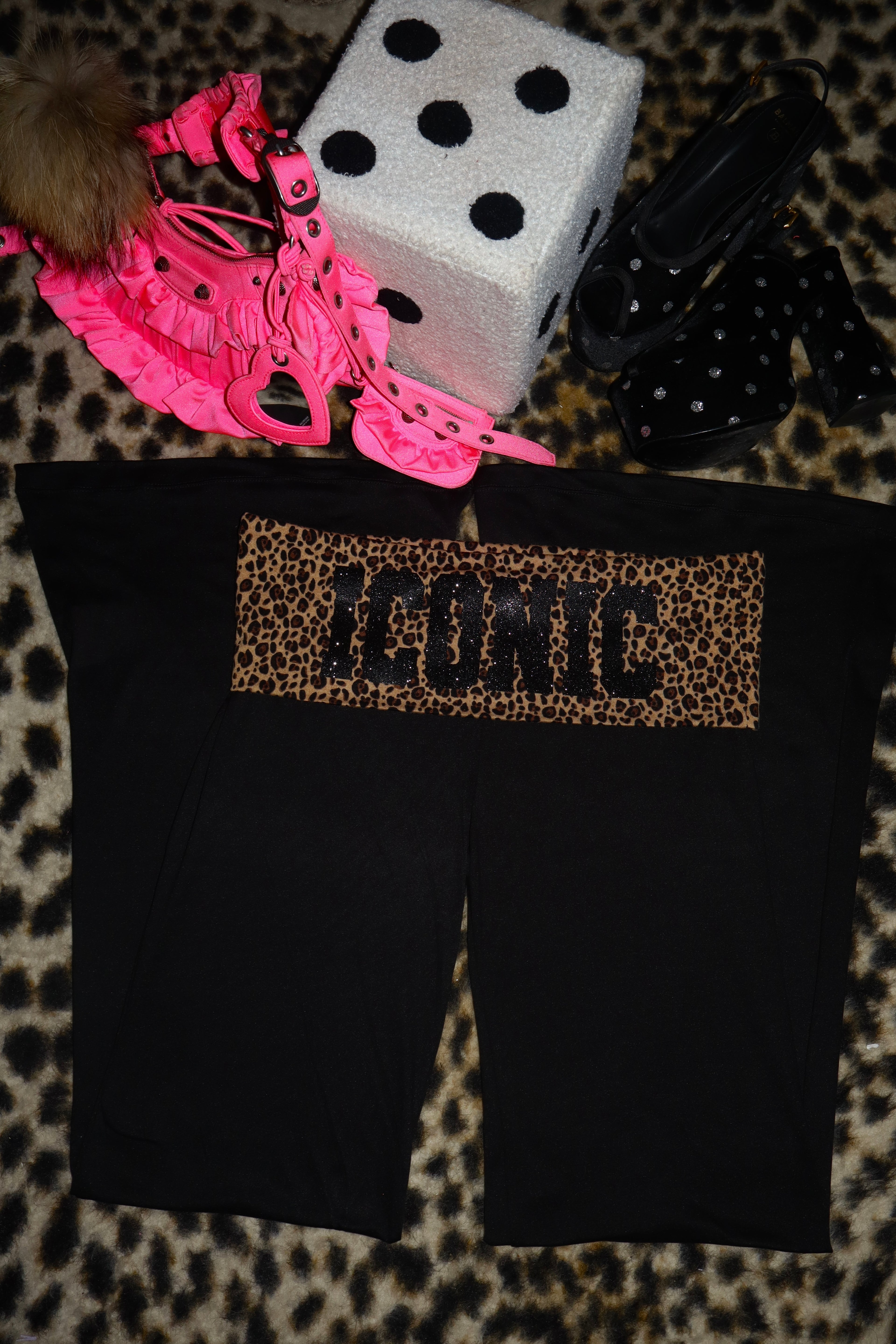 Custom Y2K Low Rise Foldover Flare Pants | Handmade Flare Yoga Pants | Personalized Text