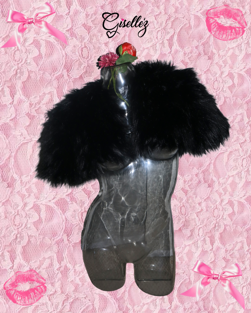 Faux Fur Shrug In Black