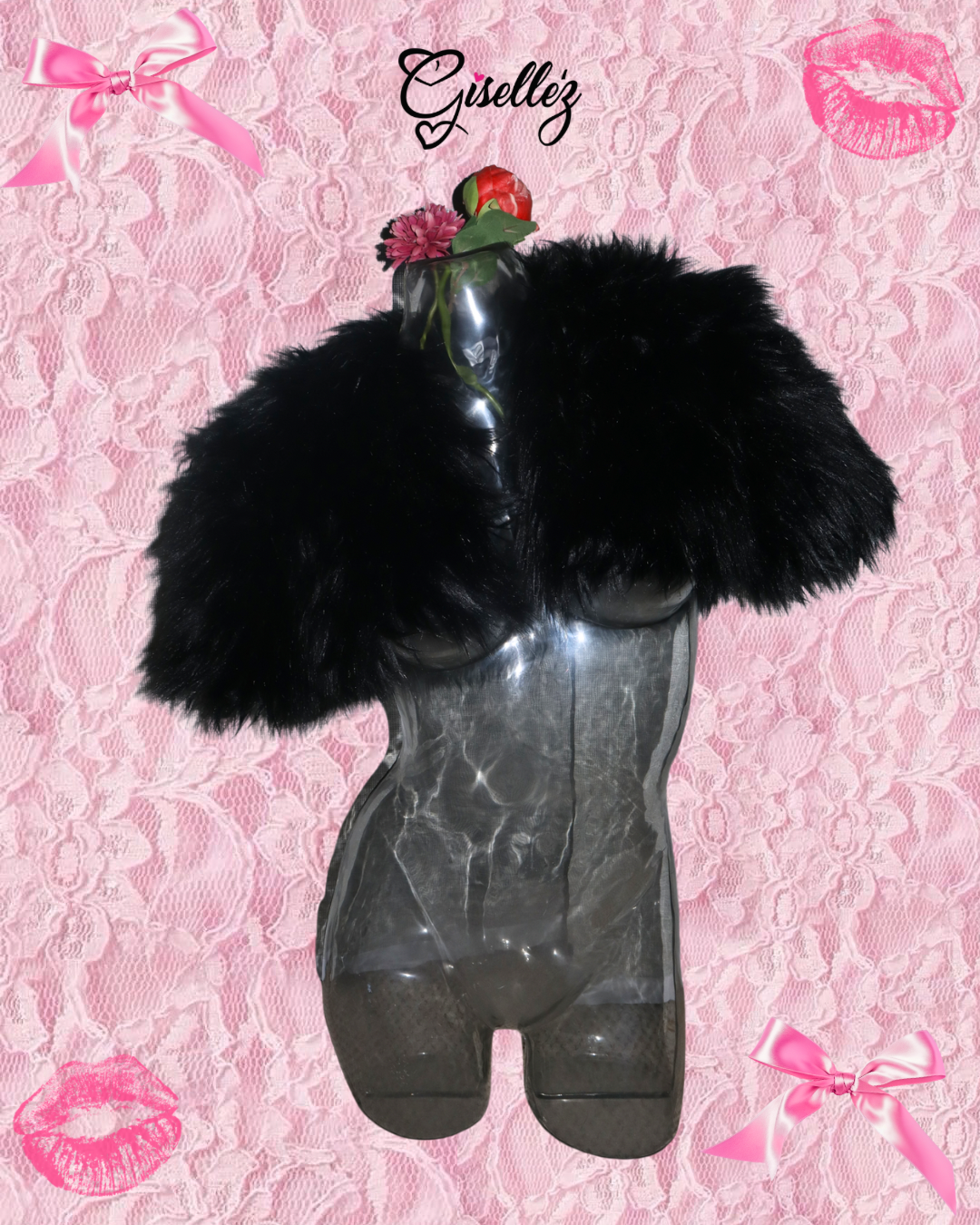 Faux Fur Shrug In Black